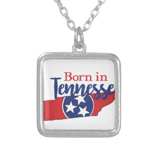 Born in Tennessee State Symbols Volunteer State Silver Plated Necklace