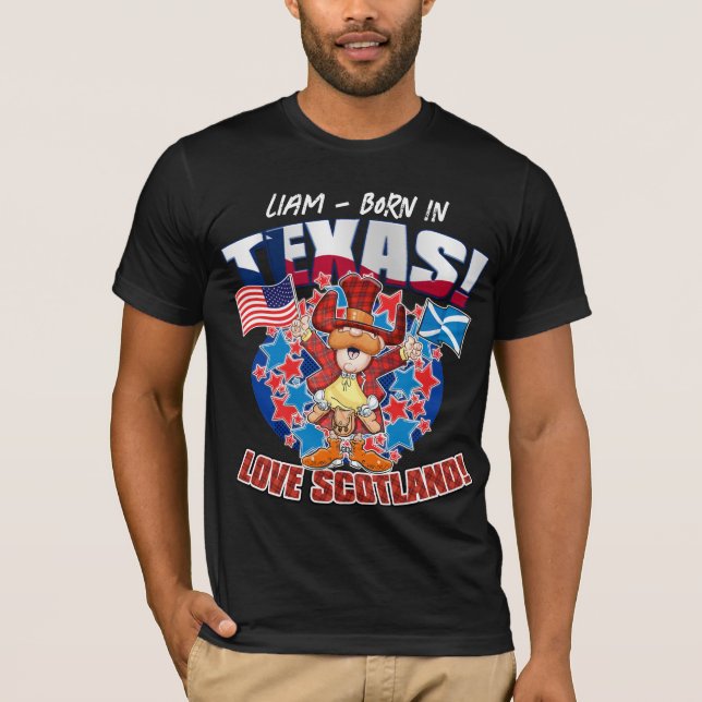 BORN IN TEXAS - LOVE SCOTLANDT-Shirt T-Shirt (Front)