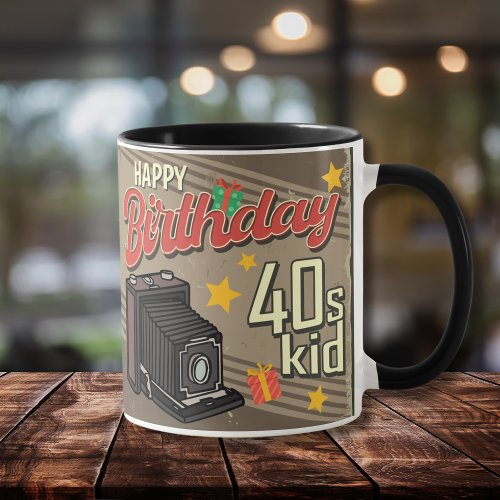 Born in the 40s Birthday Mug_Vintage Decades Gift Mug