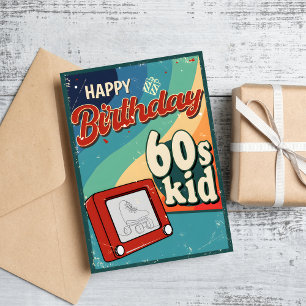Born in the 60s Vintage Decades Birthday Card