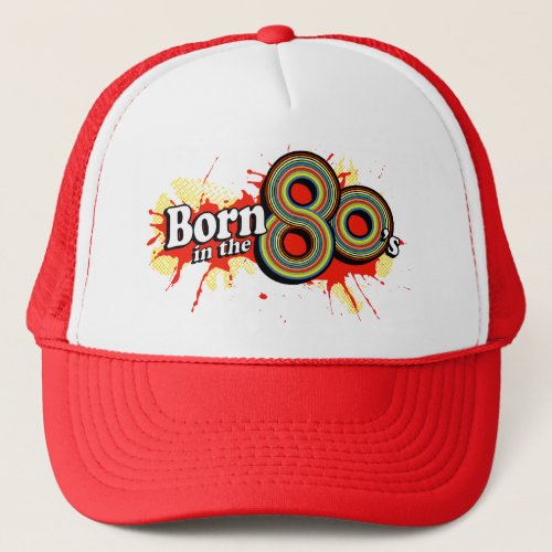 Born in the 80s retro design hat