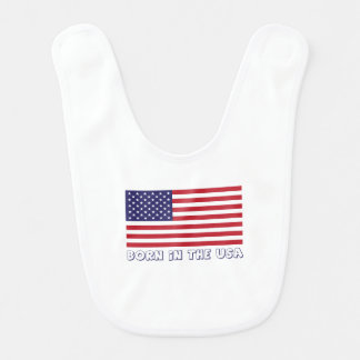Born in the USA, baby! Cute bib for any American