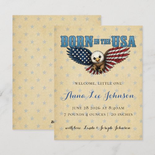 Born in the USA Birth Announcement
