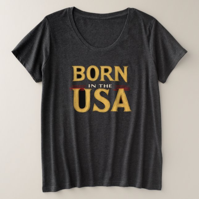 BORN IN THE USA T-Shirt (Design Front)