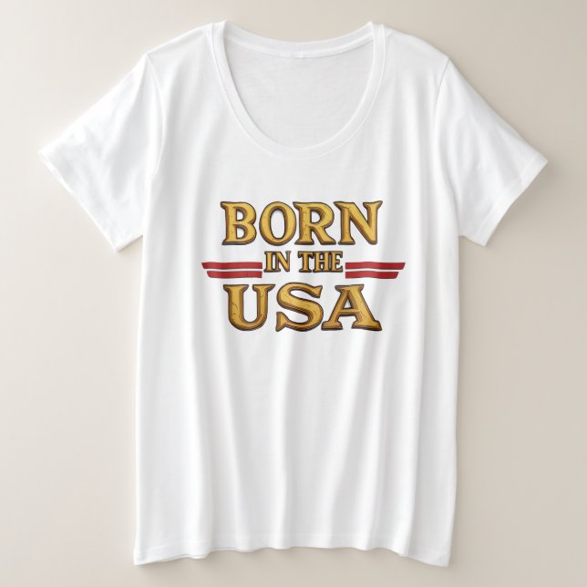 BORN IN THE USA T-Shirt (Design Front)