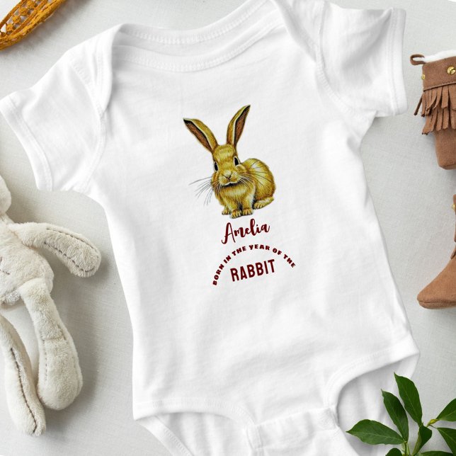 Born in the year of Rabbit 2023 New Baby Bodysuit (Creator Uploaded)
