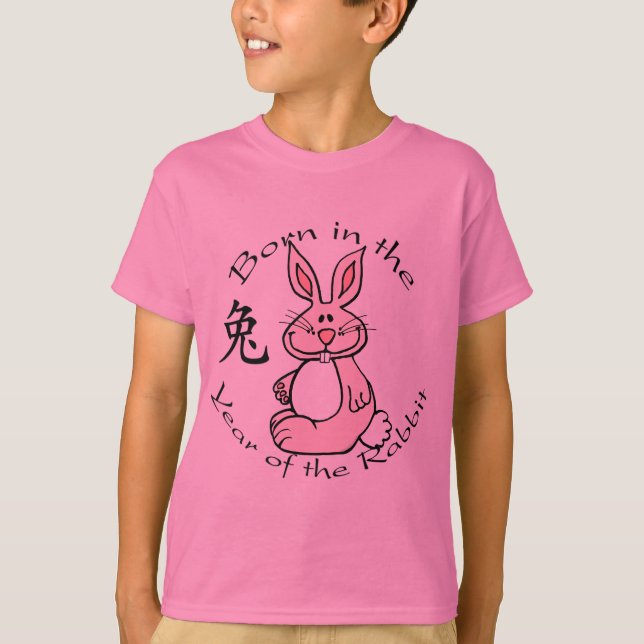 Born in the Year of the Rabbit T-Shirt (Front)