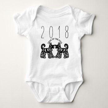 Born In Year Of The Dog 2018 Baby Romper by 2020_Year_of_rat at Zazzle
