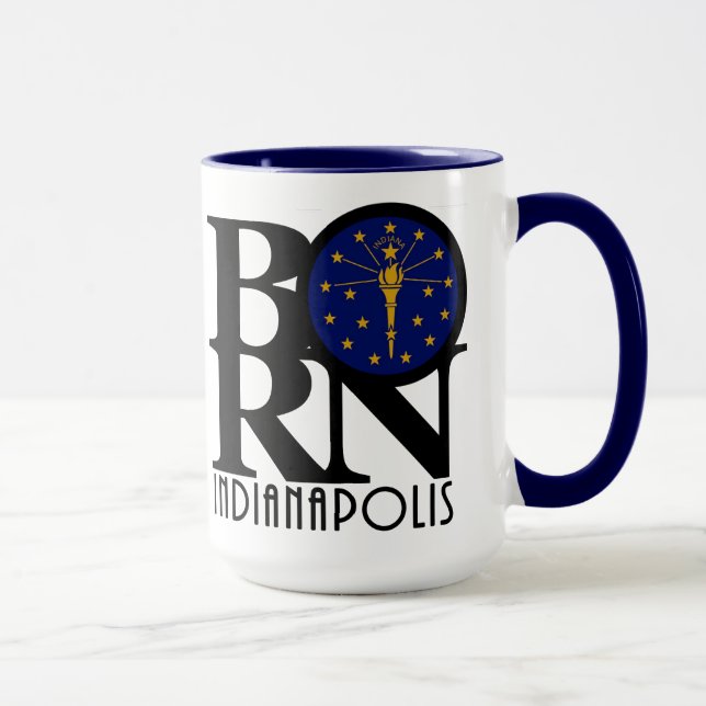 BORN Indianapolis 15 Oz Mug (Right)