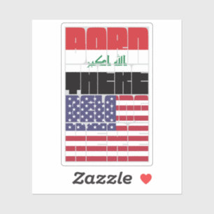 Born Iraq Belong American Sticker