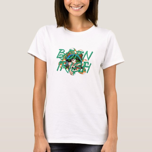 Born Irish Ladies T-Shirts (Front)