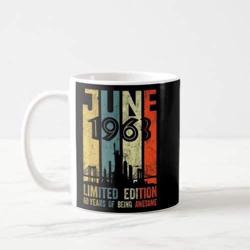 Born June 1963   60th Birthday  Coffee Mug