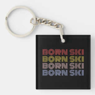 BORN KEYCHAIN FOR SKIING LOVERS