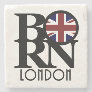 BORN London (UK flag) Stone Coaster