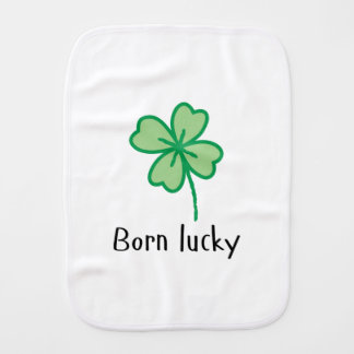 Born lucky burp cloth
