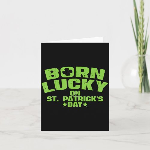 Born Lucky On St Patricks Day Shirt Birthday Boy G