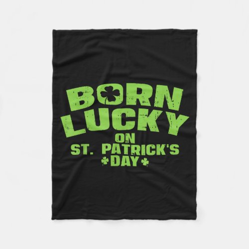 Born Lucky On St Patricks Day Shirt Birthday Boy G