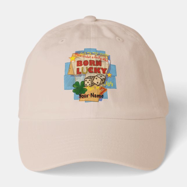Born Lucky poker Hat (Front)