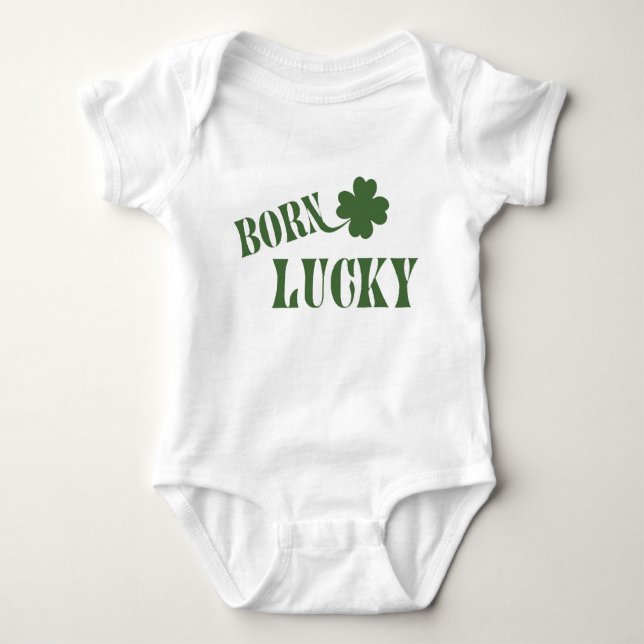 Born Lucky St Patricks Infant Bodysuit (Front)