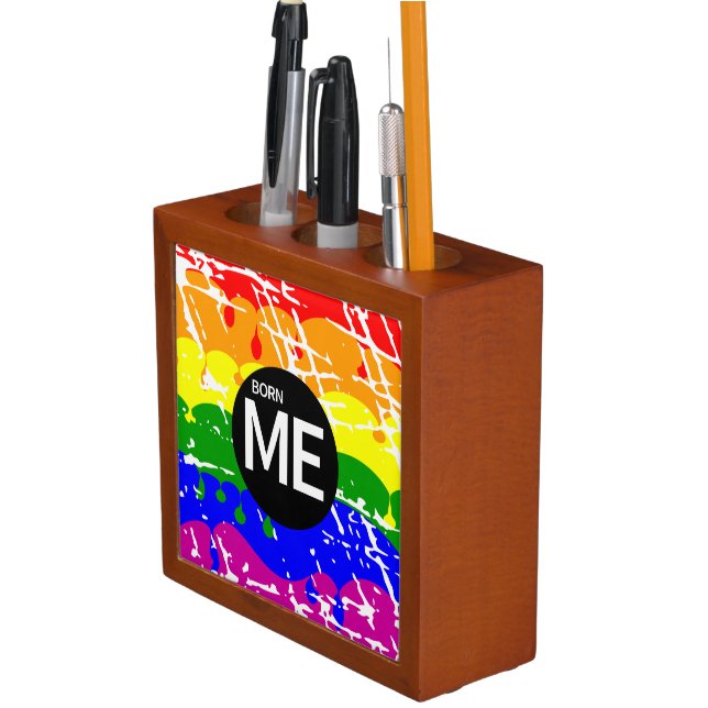Born Me Born Gay PRIDE Pencil Holder (In Situ)