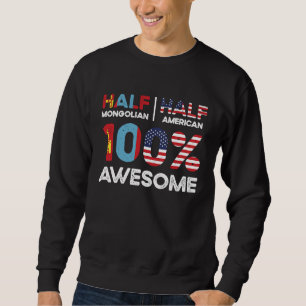 Born Mongolian Mongolia American USA Citizenship Sweatshirt