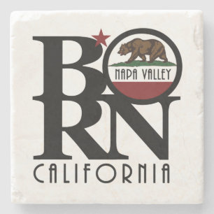 BORN Napa Valley California Stone Coaster