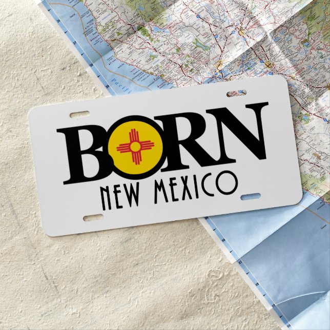 BORN New Mexico License Plate (In Situ)