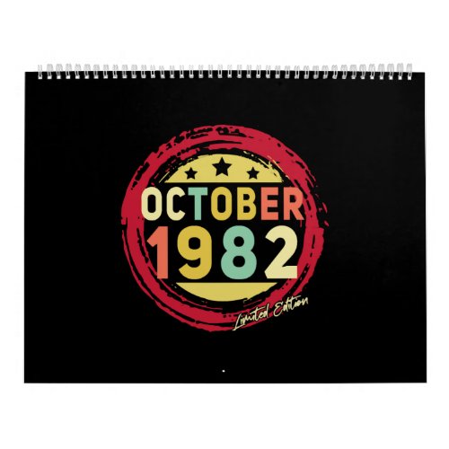 Born October 1982 Vintage Gift Calendar