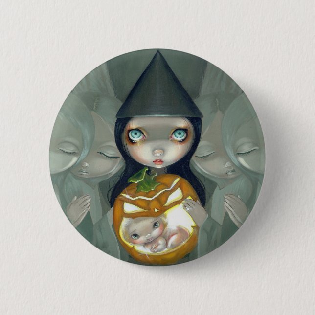 "Born of a Pumpkin" Button (Front)