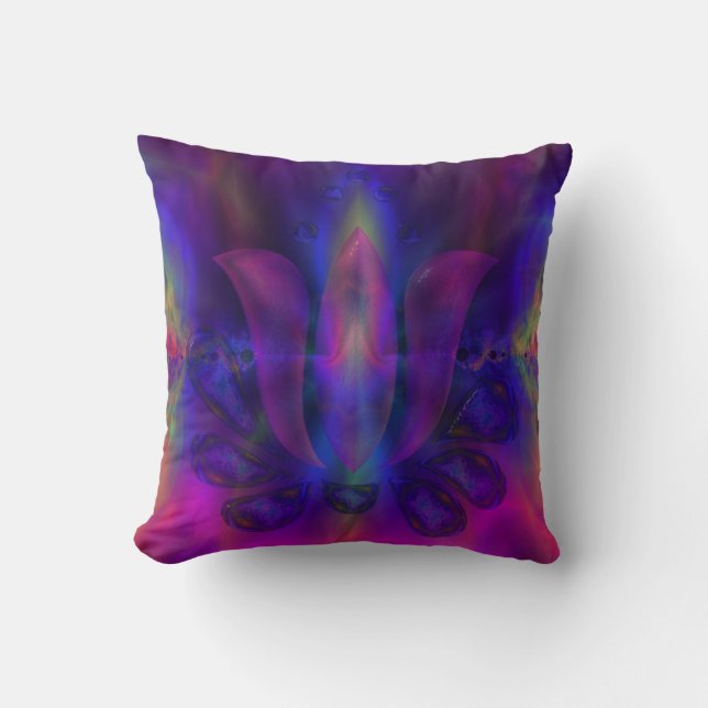 Born Of Lotus Throw Pillow (Front)