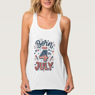 Born on 4th of July Patriotic Kids Shirt Design_1
