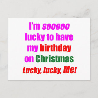 Born On Christmas Holiday Postcard