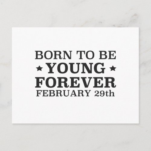 Born on February 29th Postcard