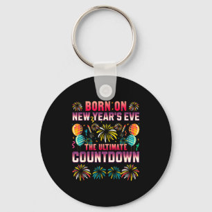 Born On New Year's Eve. Countdown. Birthday  Keychain