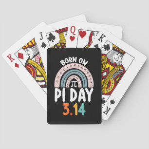 Born On Pi Day Birthday Math Funny Poker Cards