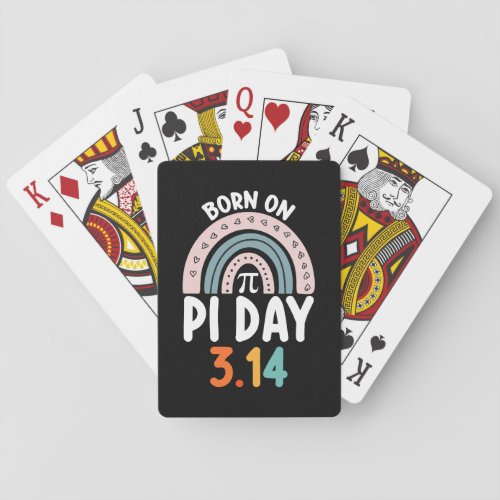 Born On Pi Day Birthday Math Funny Poker Cards