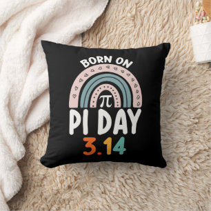 Born On Pi Day Birthday Math Funny Throw Pillow