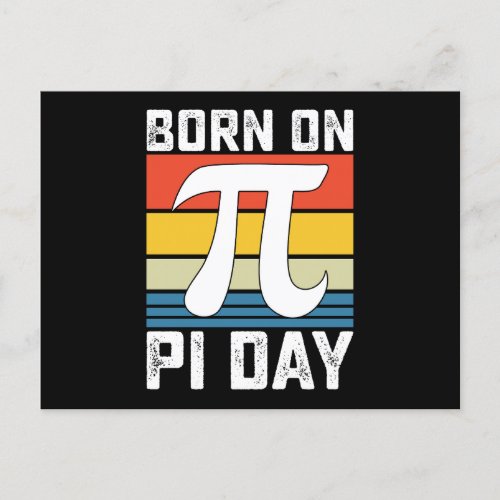 Born On Pi Day Birthday Math Mathematics Postcard