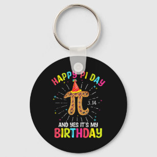 Born On Pi Day March Birthday Shirt Happy Pi Natio Keychain