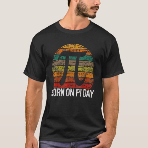 Born On Pi Day Math Equations Sunset  Geek Birthda T_Shirt