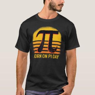 Born On Pi Day Math Equations Sunset Geek Birthday T-Shirt