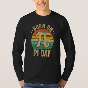 Born On Pi Day Math Equations Vintage Sunset Geek T-Shirt