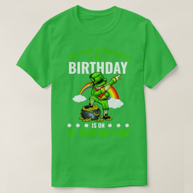 Born on St Patricks Day Shirt Birthday St Patricks (Design Front)