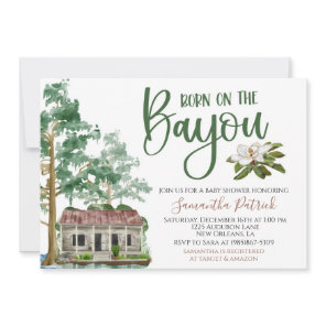 Born on the Bayou Baby Shower Invitation