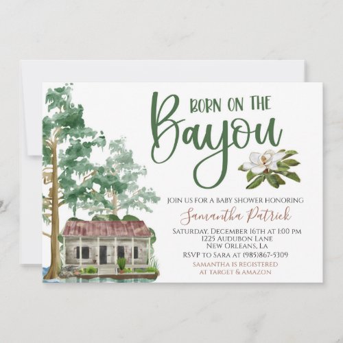 Born on the Bayou Baby Shower Invitation