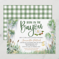 Born on the Bayou Swamp Baby Shower Invitation