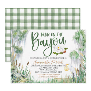 Born on the Bayou Swamp Baby Shower Invitation