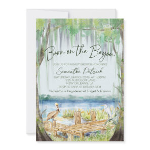 Born on the Bayou Swamp Baby Shower Invitation