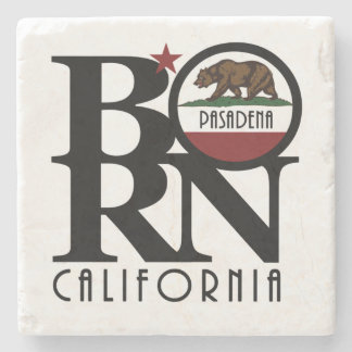 BORN Pasadena California Stone Coaster