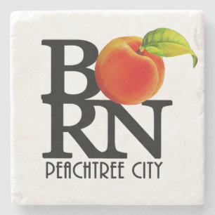 BORN Peachtree City Georgia Stone Coaster